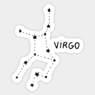 Zodiac Sign - Virgo  Black Sticker